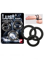 Lust Penisringar Svart 3-pack