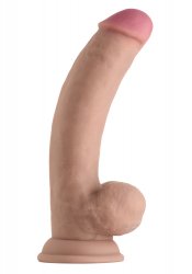 Shaft Liquid Silicone Dildo with balls Model C 8,5 Inch, Pine
