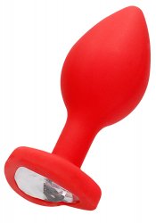 Diamond Heart Red Butt Plug, Regular