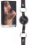 Ouch! Ball Gag with leather straps - Black