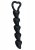 Black Velvet Heart Anal Beads