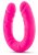 Rusé Slim Dubbeldildo, Hot Pink