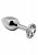 Alive BDSM Line Analplugg metall Medium, Klar