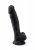Dual Density Svart Dildo med pung 23 cm