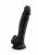Dual Density Svart Dildo med pung 23 cm