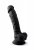 Dual Density Svart Dildo med pung 23 cm