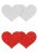 Heart Nipple Covers Red/Silver 2 pair