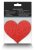 Heart Nipple Covers Red/Silver 2 pair