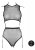 2 Pc Crop Top - Pantie and Fishnet Structure