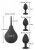 Black Velvets Anal Kit, 3 Pluggar + Dusch