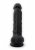 Dual Density Svart Dildo med pung 18 cm
