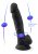 Dual Density Svart Dildo med pung 18 cm