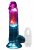 Realrock LED Vibrating Straight Cock with Balls 18 cm