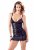Shiny black chemise