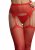 Red Suspender Rhinestone Pantyhose