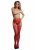 Red Suspender Rhinestone Pantyhose