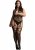 High neck key-hole suspender bodystocking - Queen Size