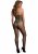 High neck fishnet and lace bodystocking, green