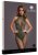 High neck fishnet and lace bodystocking, green