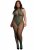 High neck fishnet and lace bodystocking, green - Queen Size
