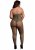 High neck fishnet and lace bodystocking, green - Queen Size