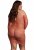 Long-Sleeved Net Mini Dress, red - Queen Size