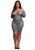 Long-Sleeved Net Mini Dress, blue - Queen Size