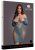 Long-Sleeved Net Mini Dress, blue - Queen Size
