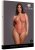 V-Neck Teddy with Opaque panels, red - Queen Size