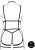 Strappy Open Cup Body Harness with Garters - Queen Size