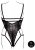 Lace Underwired Open Cup Bodysuit with Adjustable Sliders - Queen Size