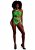 Body with grecian neckline - Neon Green