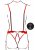 Stupid Cupid Heart Harness Red