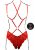 Stupid Cupid Heart Harness Red Queen Size