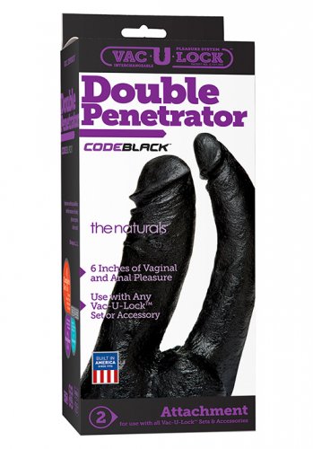 Vac-U-Lock Double Penetrator CodeBlack