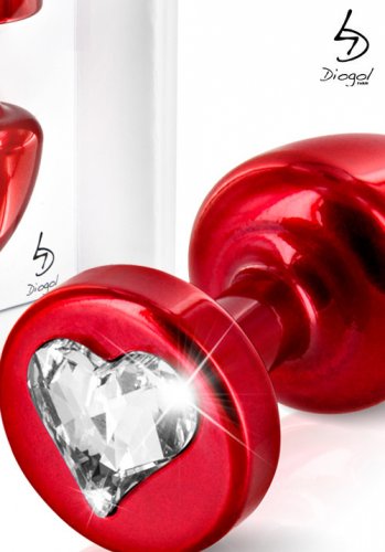 Anni by Diogol buttplug Heart Red 25 mm