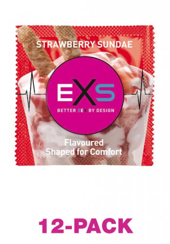 EXS Strawberry Sundae Kondom 12-pack