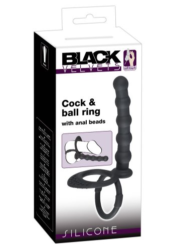 Black Velvets Cock and Ball ring