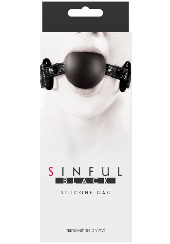Sinful Silicone Ball Gag Black