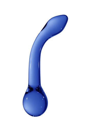 blå glasdildo