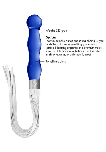 Chrystalino Glass Whipster, Blue