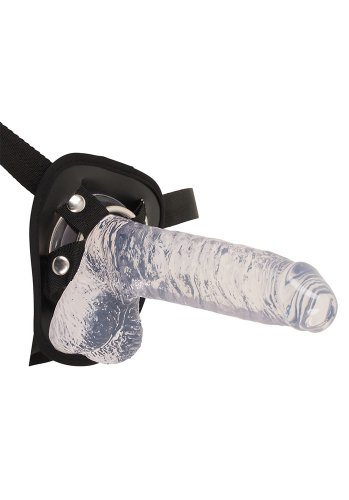 Crystal Clear Strap-On with Harness