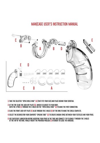 Mancage Modell 01 Kyskhetsbälte, transparent