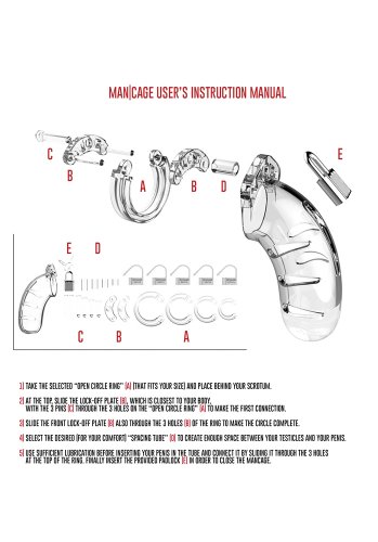 Mancage Modell 05 Kyskhetsbälte, transparent