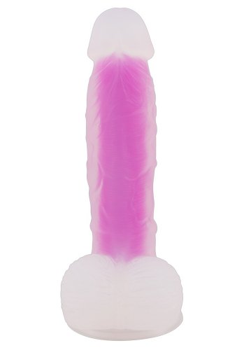 Realistisk dildo med sugpropp, lila