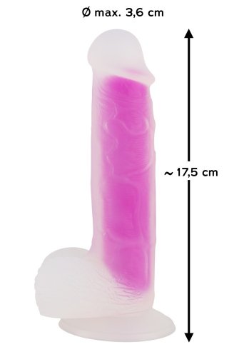 Realistisk dildo med sugpropp, lila