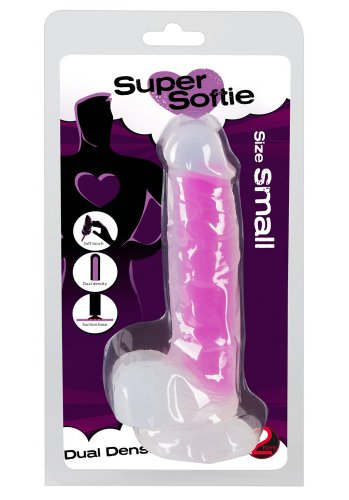 Realistisk dildo med sugpropp, lila