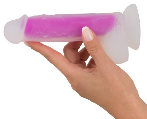 Realistisk dildo med sugpropp, lila