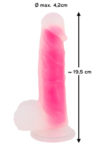 Realistisk dildo med sugpropp, rosa