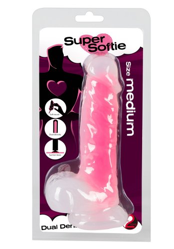 Realistisk dildo med sugpropp, rosa